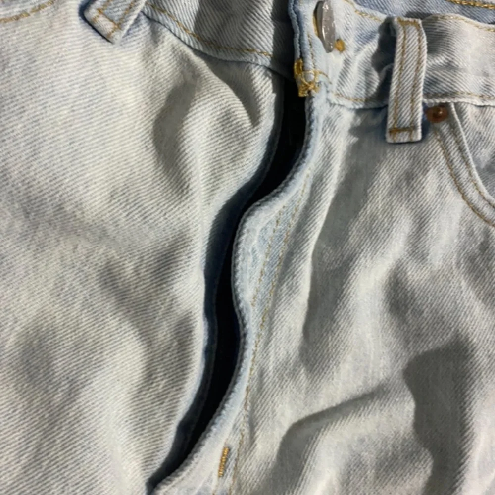 BDG Urban Outfitters High Waisted Light Wash Mom Jean Shorts
